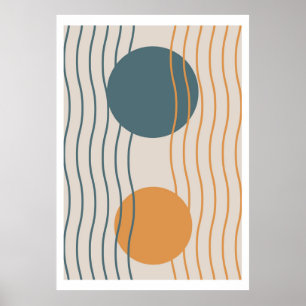 Poster Arrière - plan de conception du soleil et de la lu