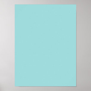 Poster Arrière - plan de couleur Turquoise Aqua personnal