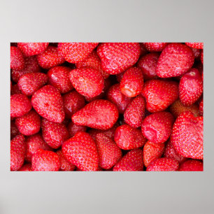 Poster Arrière - plan de fraises