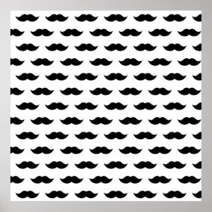 Poster Arrière - plan de la moustache noire