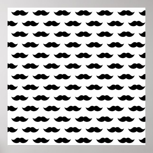 Poster Arrière - plan de la moustache noire (Devant)
