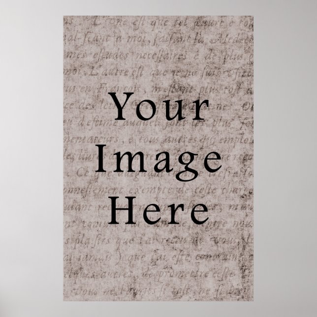 Poster Arrière - plan de papier de parchemin de texte vin (Devant)