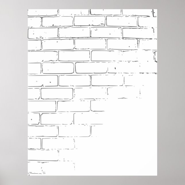 Poster Arrière - plan de texture murale de briques (Devant)