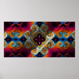 Poster Arrière - plan de texture sans soudure. Ondes diag