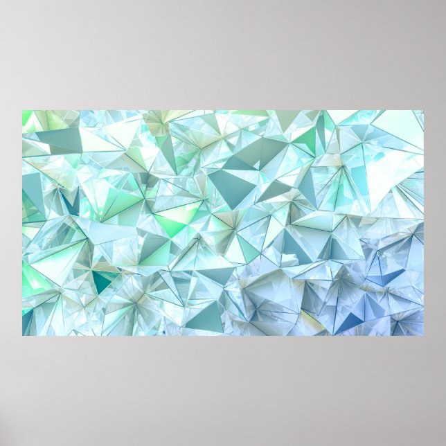 Poster Arrière - plan de triangle cristal. (Devant)