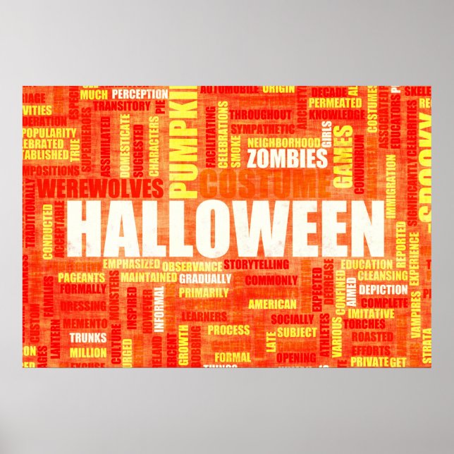 Poster Arrière - plan d'Halloween comme publicité marketi (Devant)