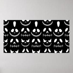 Poster Arrière - plan d'Halloween. Motif sans couture ave