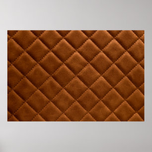Poster arrière - plan en cuir Brown rhombus