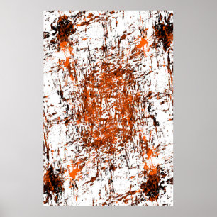 Poster Arrière - plan grunge brun foncé. Noir blanc orang