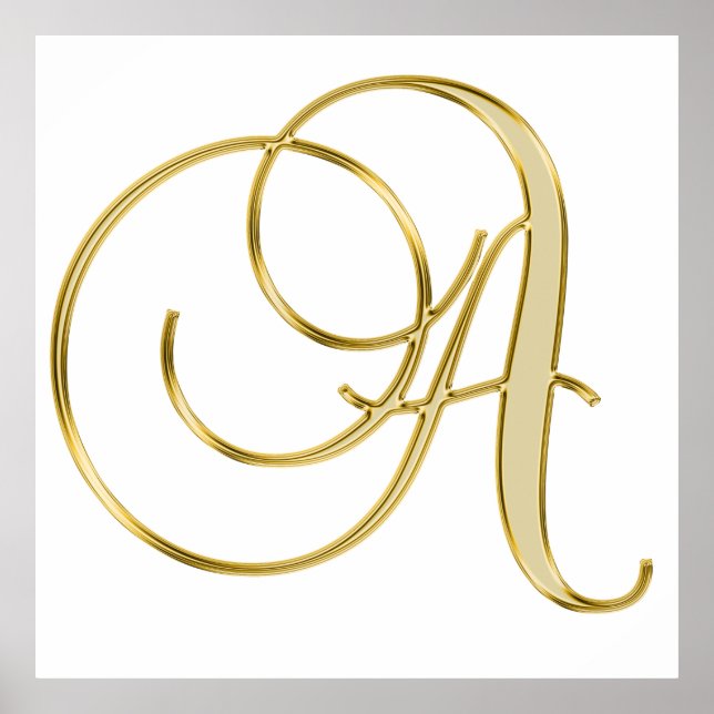 Poster Arrière - plan initial de lettre alphabet (Devant)