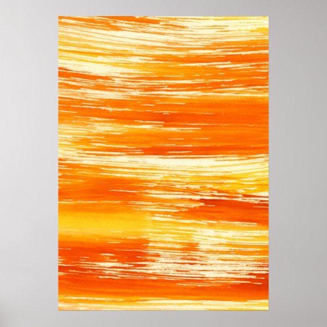 Poster arrière - plan jaune Abstrait de l'aquarelle (Devant)