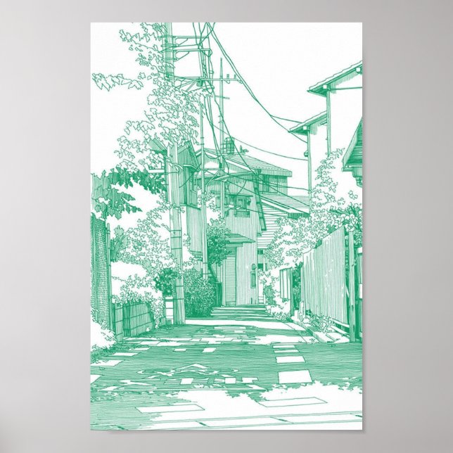 Poster Arrière - plan manga 01 (Devant)