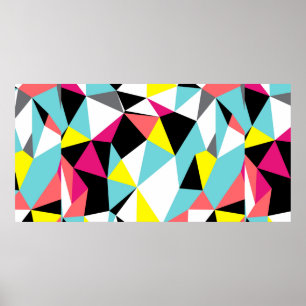 Poster arrière - plan motif géométrique triangles Abstrai
