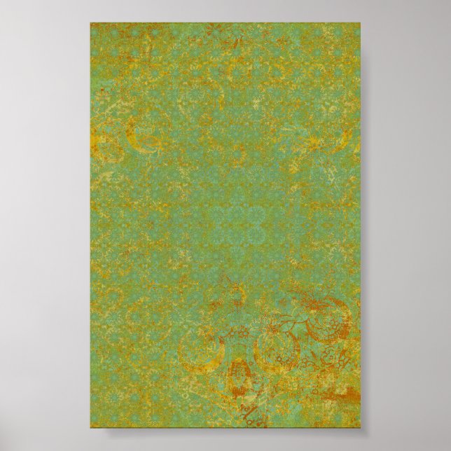 Poster Arrière - plan Motif vert Rusty LIme (Devant)