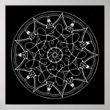 Arrière - plan noir Mandala Grande couleur adulte