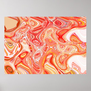 Poster Arrière - plan psychédélique coloré en interweavi