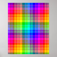 Arrière - plan Rainbow Plaid personnalisé