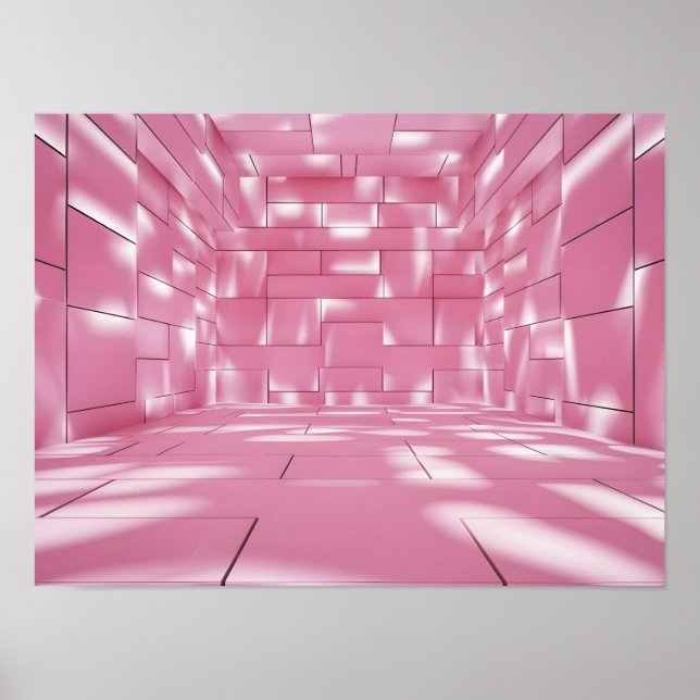Poster Arrière - plan rose original avec lumière et ombre (Devant)