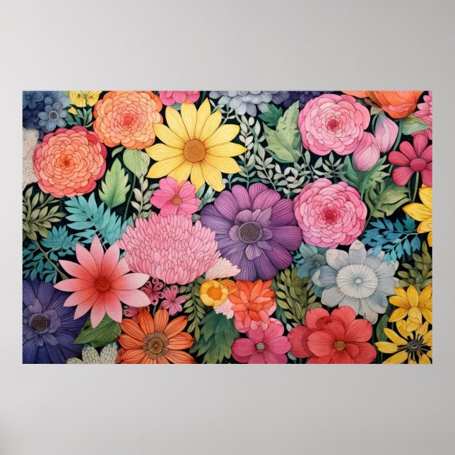 Poster arrière - plan rose printemps (Devant)