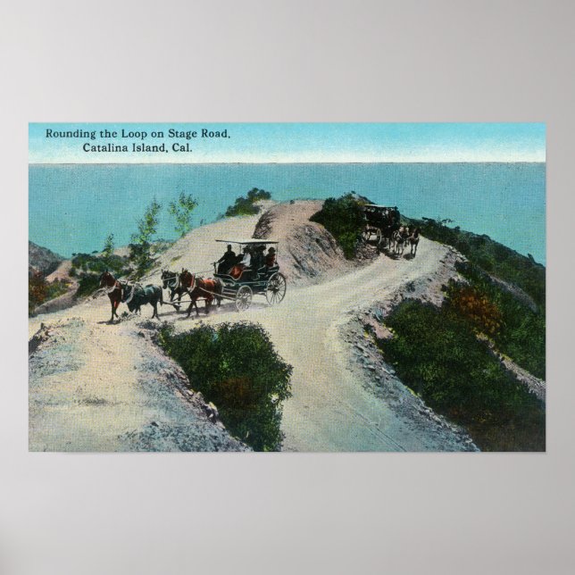 Poster Arrondir la boucle sur la route de la scène (Devant)