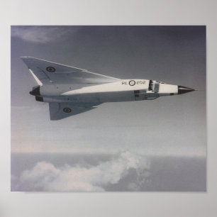 Poster Arrow Avro - RL202 en vol "à gauche"