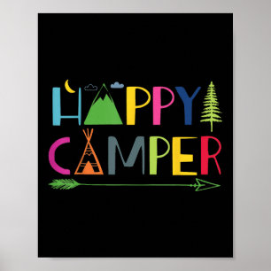Poster Arrow Camper Happy Summer Camp Camping Cadeaux Hom