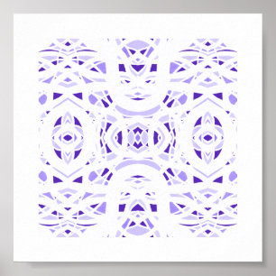Poster Art à la gouache abstrait violet blanc Firebrand