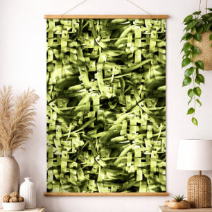 Poster Art abstrait cubiste à motif géométrique vert