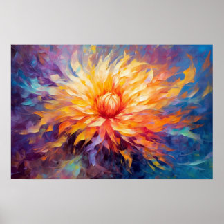 Poster Art Abstrait Dahlia Delight