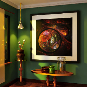 Poster Art abstrait de connexion fluide