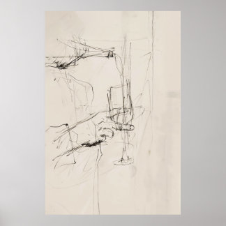 Poster Art Abstrait de la vigne -