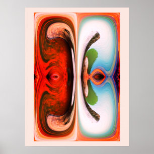Poster Art abstrait de roches et d'eau