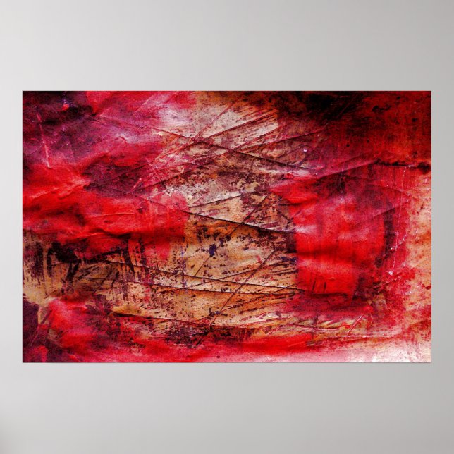 Poster Art Abstrait d'origine Imprimer - Moderne Contempo (Devant)