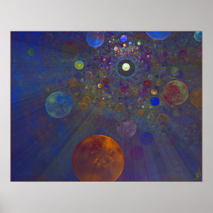 Poster Art abstrait d'univers alternatif