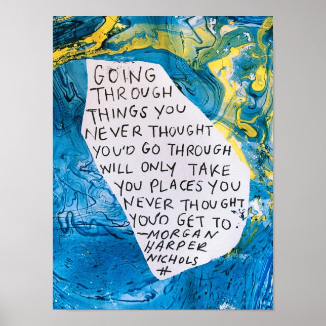 Poster Art Abstrait encourageant la citation motivante de (Devant)