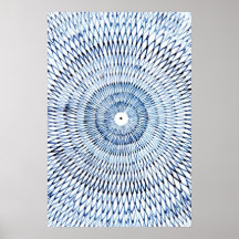 Art Abstrait géométrique bleu