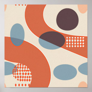 Poster Art Abstrait moderne du milieu du siècle