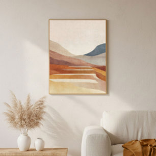 Poster Art abstrait moderne en terre cuite pour décoratio