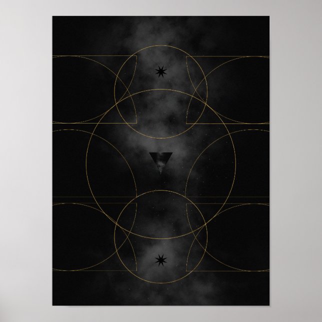 Poster Art Abstrait moderne minimaliste du milieu du sièc (Devant)