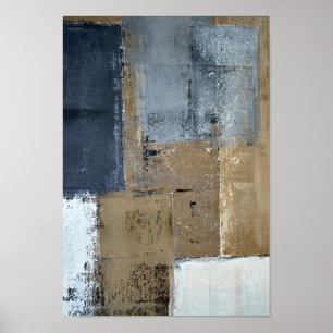 Poster Art Abstrait neutre "visionnaire"