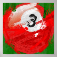 Art Abstrait Numéro 3 Billard Ball
