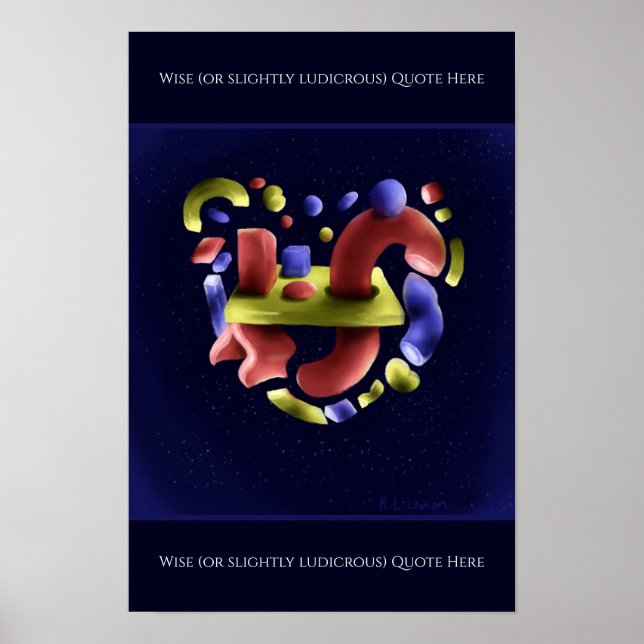 Poster Art abstrait sur impression, valeur papier d'affic (Devant)