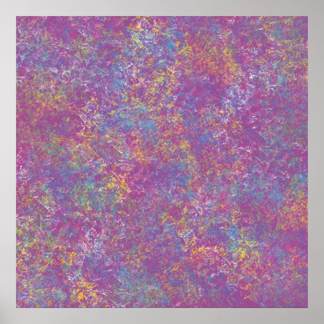 Poster Art Abstrait violet Motif couleur sans fin (Devant)