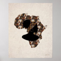 Art africain | Afrique et femme au foulard