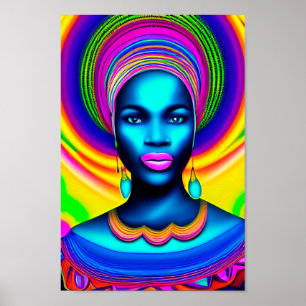 Poster Art Africain Black Woman Art Africain American Art