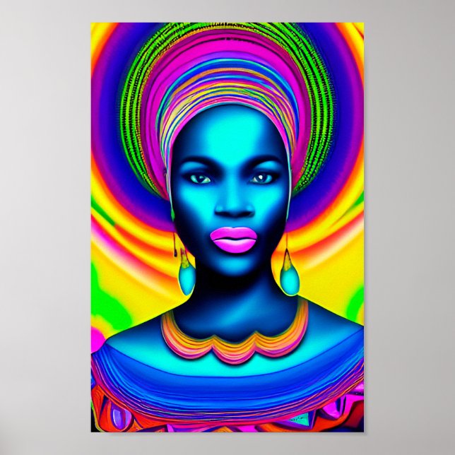 Poster Art Africain Black Woman Art Africain American Art (Devant)