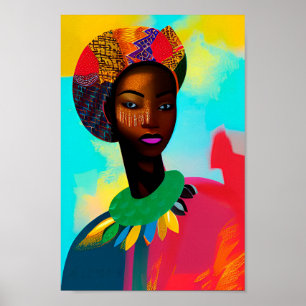 Poster Art Africain Black Woman Art Africain American Art