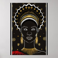 Poster Art Africain Femmes