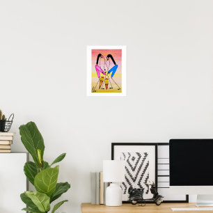 Poster Art africain, maîtres tambours