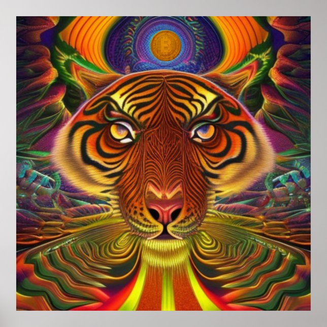 Poster Art AI Bitcoin Crypto NFT Art (Devant)